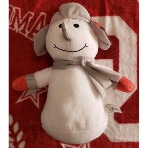 Oriental Trading Company Stuffed Snowman With Ear Flap Hat Gift For Christmas..